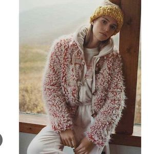 Anthropologie brenna faux fur toggle coat